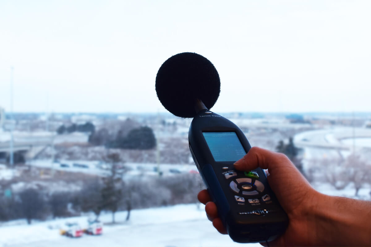 photo of noise measurement device