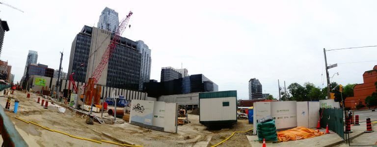 Construction at Yonge-Eglinton station.