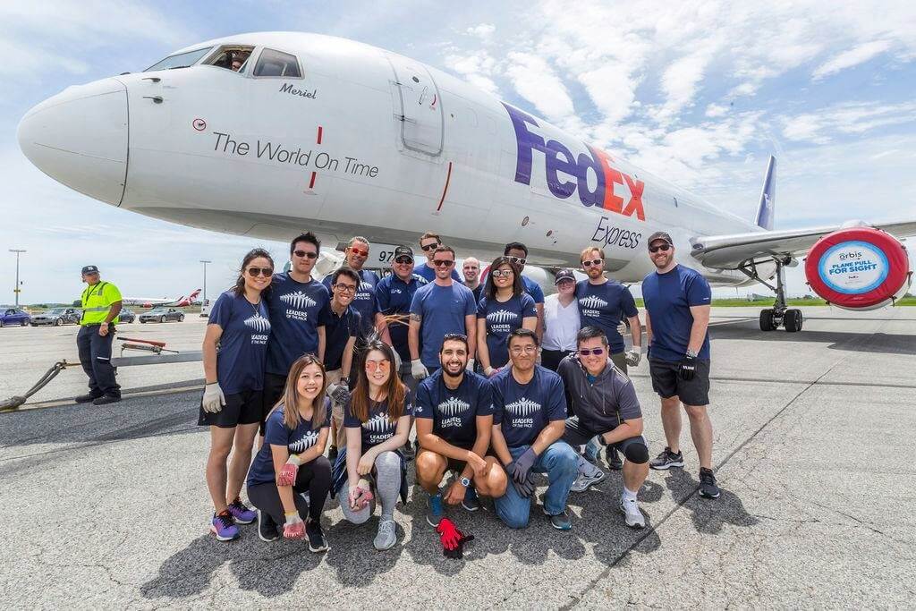 The LEA team who took part in the Plane Pull event.