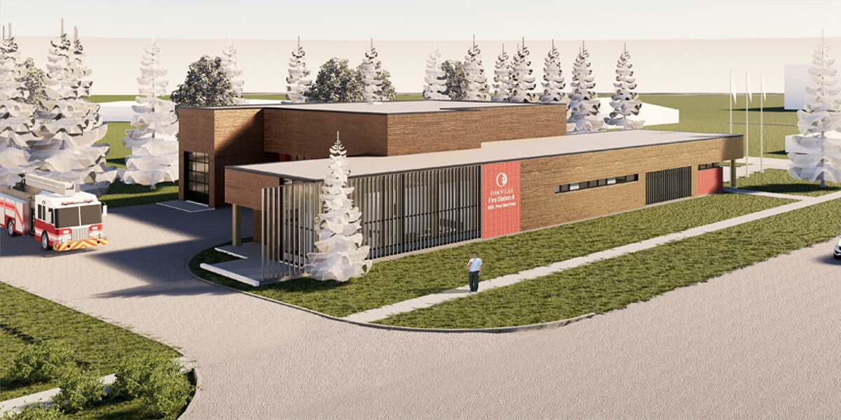 rendering of Oakville Fire Station