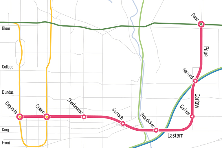 Proposed route map of Relief Line South.