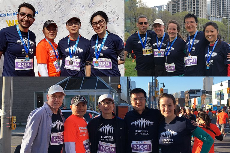Collage of LEA participants in the Sporting Life 10k.