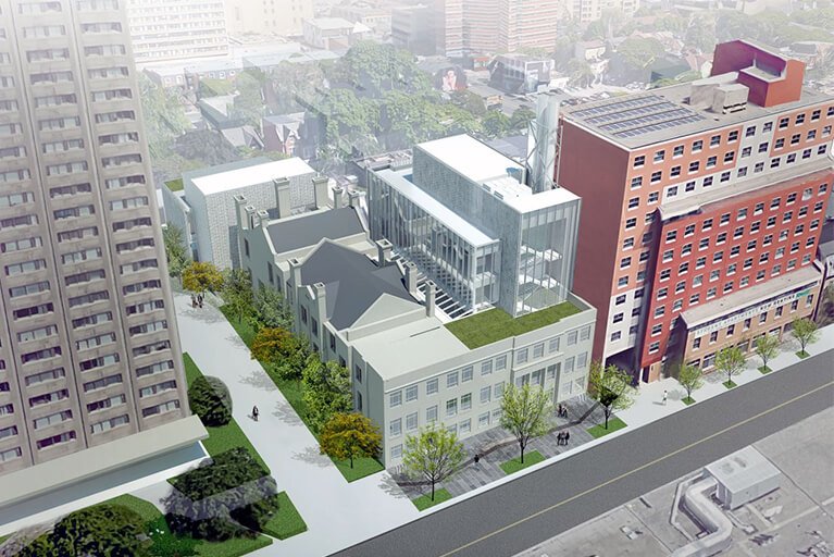 Aerial render of Ryerson Centre for Urban Innovation.