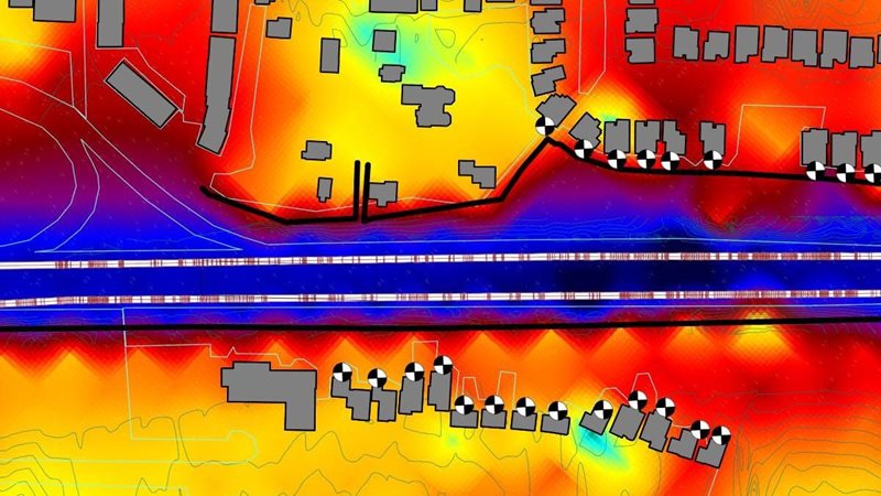heat map of city noise contour
